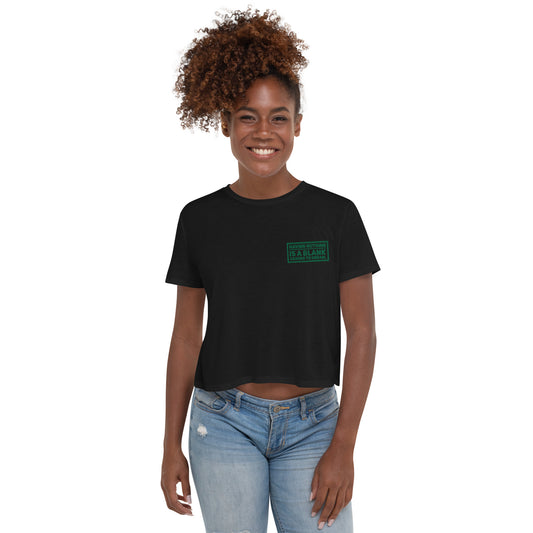Blank Canvas (Green) Flowy Crop Tee