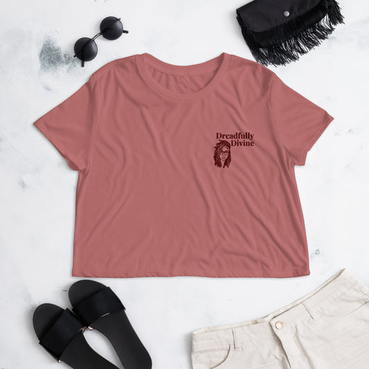 DD Woman (Maroon) Flowy Crop Tee