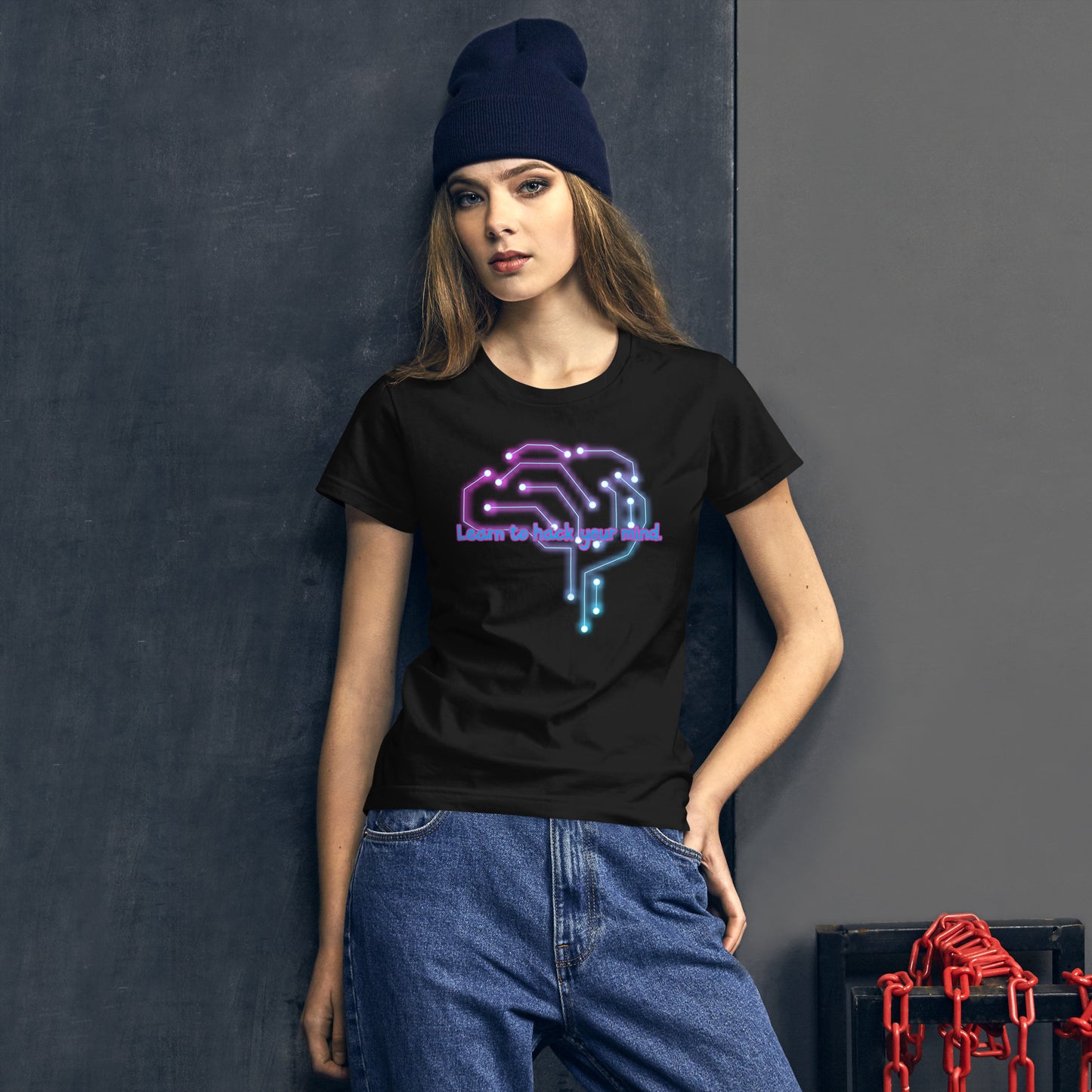 Brain Waves Women's Fashion Fit Short Sleeve T-shirt