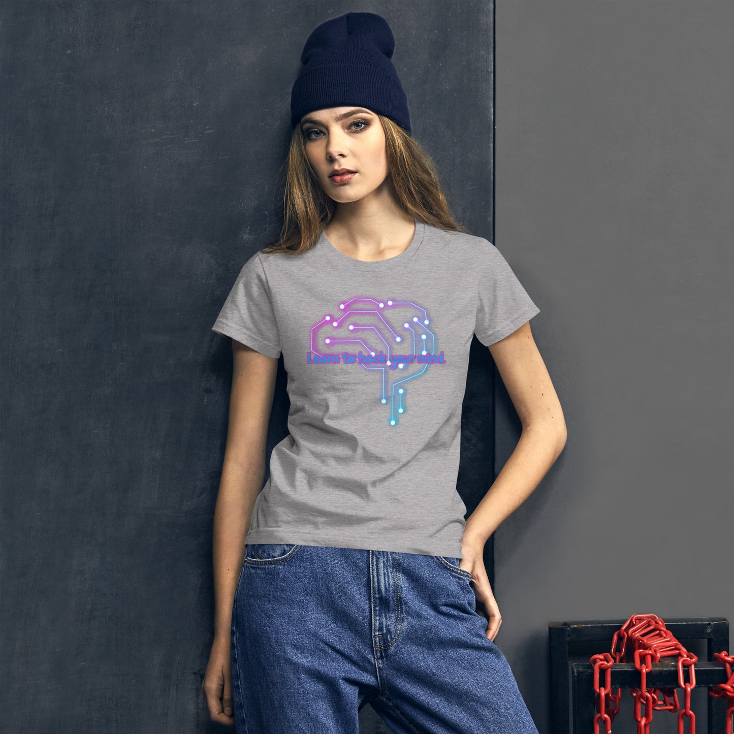 Brain Waves Women's Fashion Fit Short Sleeve T-shirt