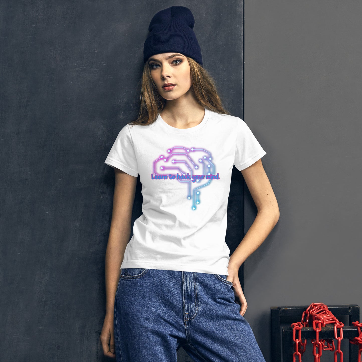 Brain Waves Women's Fashion Fit Short Sleeve T-shirt